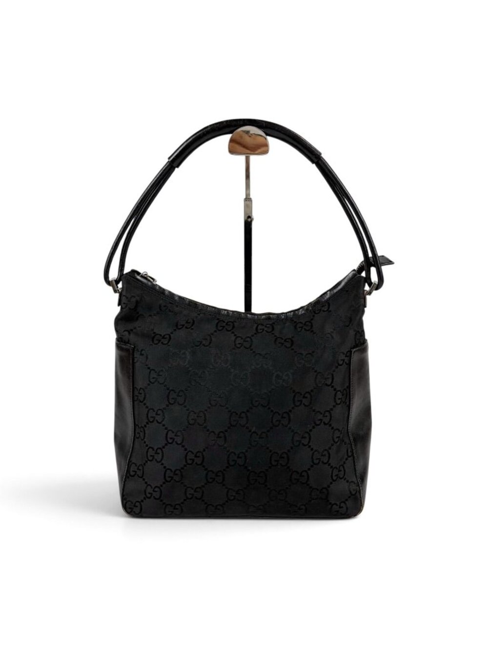 Gucci GG Nylon Canvas Hobo Black